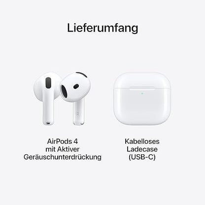 Apple AirPods 4 with Active Noise Cancellation Wireless Headphones